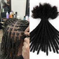 Extensiones Afro Kinky Hechas a Mano de Boutique, Cabello Indio a Granel, Cabello Humano Remy Virgen Crudo de Seis Centímetros con Puntas Completas para Todos