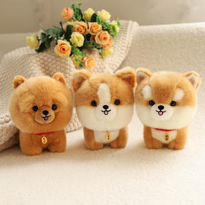 Peluche réaliste super douce en velours, adorable <span class=keywords><strong>chiot</strong></span> Corgi Bichon Husky pour filles, jouet réconfortant - Product Image 1