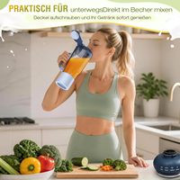 Lot de 4 gobelets de voyage de 770 ml avec couvercle anti-fuite et bec verseur, compatibles avec le mixeur personnel DB351BL pour smoothies et boissons glacées