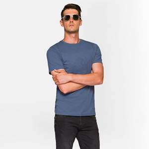 Camiseta Casual de Cuello Redondo para Hombre, 100% Algodón, Color Sólido, de Alta Calidad, Secado Rápido y Transpirable, en Promoción - Product Image 1