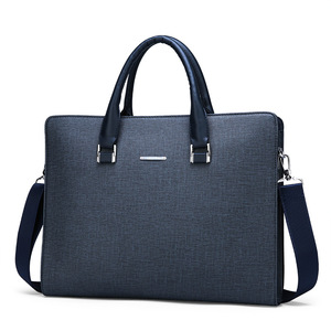 Fashionable PU <strong>Leather</strong> <strong>Briefcase</strong> One-Shoulder Crossbody Business Bag Portable Horizontal Laptop Bag for Men Large Capacity New - Product Image 5