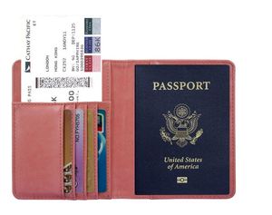 กระเป๋าใส่พาสปอร์ตหนังแท้ OEM กันน้ำ ป้องกัน RFID ช่องใส่บัตรหลายช่อง สำหรับผู้ชาย ผู้หญิง สำหรับการเดินทาง - Product Image 3