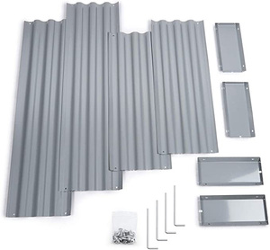 Silver Rectangular Raised Garden Bed Custom Sizes Galvanized Metal Planter Boxes <b>for</b> Outdoor Vegetables Flowers & <b>Herbs</b> Planting - Product Image 4