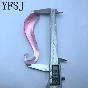 YFSJ Masseur anal et prostatique en verre borosilicate lisse rose écologique en forme de petit hippocampe pour point G, jouet sexuel 153x26mm pour hommes ou femmes - Product Image 5