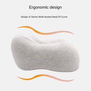 Almohada cervical de fibra química de algodón con memoria en forma de U para viajes en avión, oficina, descanso al mediodía, soporte para la columna y para dormir de lado. - Product Image 3