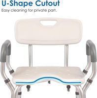 Tabouret de bain senior avec surface antidérapante chaise de douche réglable pour salle de bain sécurité dossier accoudoir équipement de soutien