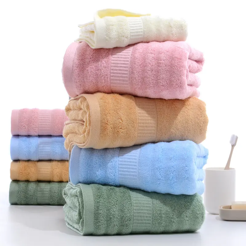Conto aperto 30 giorni di buona qualità a basso prezzo personalizzazione Set di asciugamani da bagno Set di asciugamani ecologici asciugamano da bagno in bambù