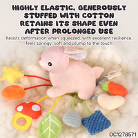 Jouet sensoriel vibrant en peluche pour bébé, lapin en tissu mignon à suspendre avec cordon, idéal pour développer la motricité fine des nourrissons (OEM)