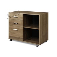 Armoire de bureau amovible trois dessiner deux grille classeur blanc