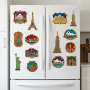 2026 Hot Sale Wholesale Metal Enamel Fridge Magnet 3D Zinc Alloy Refrigerator Magnets Custom Travel Souvenirs for City Landmarks - Product Image 6