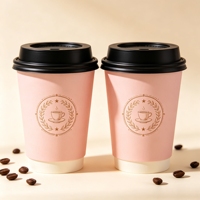 Dubbelwandige papieren bekers voor warme dranken, wegwerpverpakkingen voor koffiebekers voor cafe's, feesten, restaurants, catering en evenementen