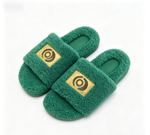 Wedding Women Taupe Brown Fleece Lining Faux Fur Slippers <b>Round</b> <b>Toe</b> Lightweight Sole Guest Room Direct Supply Get Quote Sweet - Product Image 3