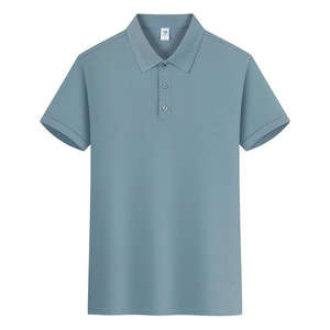 เสื้อโปโลแขนสั้นสีพื้นผ้าฝ้ายชุดทำงานสำหรับทุกเพศสวมใส่ได้ทุกวัน - Product Image 3