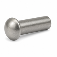 Rivet en acier massif à tête ronde, finition zinguée, résistant à la corrosion, rivet métallique, plusieurs tailles, vente en gros