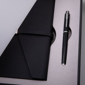 Notebook High Color Value A5 <b>Notepad</b> Pocket Faux <b>Leather</b> 50% Folding Umbrella Business Office Style Wireless Binding Gift Set - Product Image 1