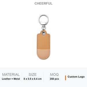 Porte-clés en cuir orange avec support de téléphone, motif baguette orientale porte-bonheur, logo personnalisé, cadeau d'entreprise - Product Image 6