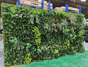 Planta Artificial Decorativa de Pared de 50*50cm, Resistente a los Rayos UV, Personalizable, para Oficina o Jardín, Planta Verde Artificial Sintética - Product Image 1