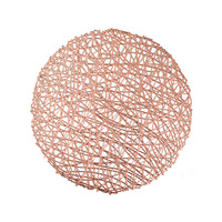 Nouvelle arrivée, tapis de table ronds en PVC plastique, couleur dorée métallique, imperméables, résistants à la chaleur, écologiques, style bohème, 38 cm, design luxueux