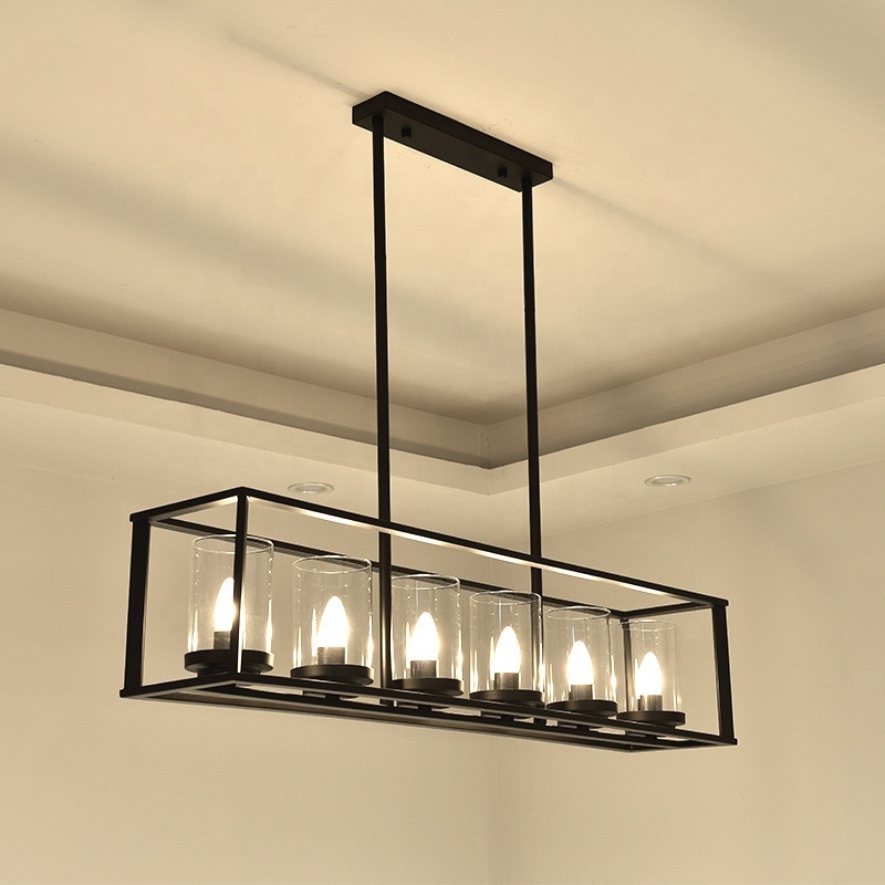 Modern Black Metal Iron Frame Rectangle