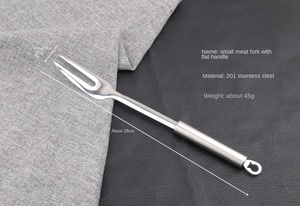 DFT55 Spatule de cuisine à manche plat, petite spatule à égoutter, cuillère à soupe, fourchette à viande, ustensile de cuisine domestique, cuillère-fourchette pour égoutter - Product Image 6