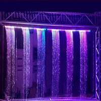 Rideau d'eau numérique en acier inoxydable 304, rideau de pluie graphique programmable, rideau numérique sur mesure pour hall d'hôtel