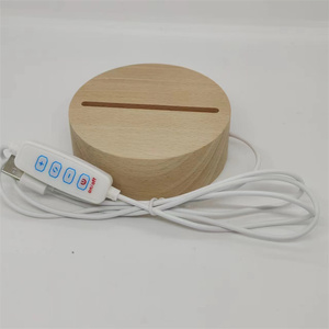 Đế Đĩa Đèn <span class=keywords><strong>Acrylic</strong></span> Tròn Tùy Chỉnh Bảng Thông Báo Lịch USB 3d Quà Tặng Thủ Công Đèn <span class=keywords><strong>Led</strong></span> Ban Đêm Nhỏ Đế Gỗ - Product Image 5