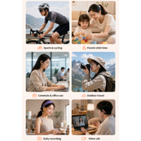 Écouteurs à Conduction Osseuse Intelligents avec Caméra 8MP, Enregistrement Vidéo, Traduction IA, Reconnaissance d'Images, Écouteurs Sportifs Sans Fil pour la Course