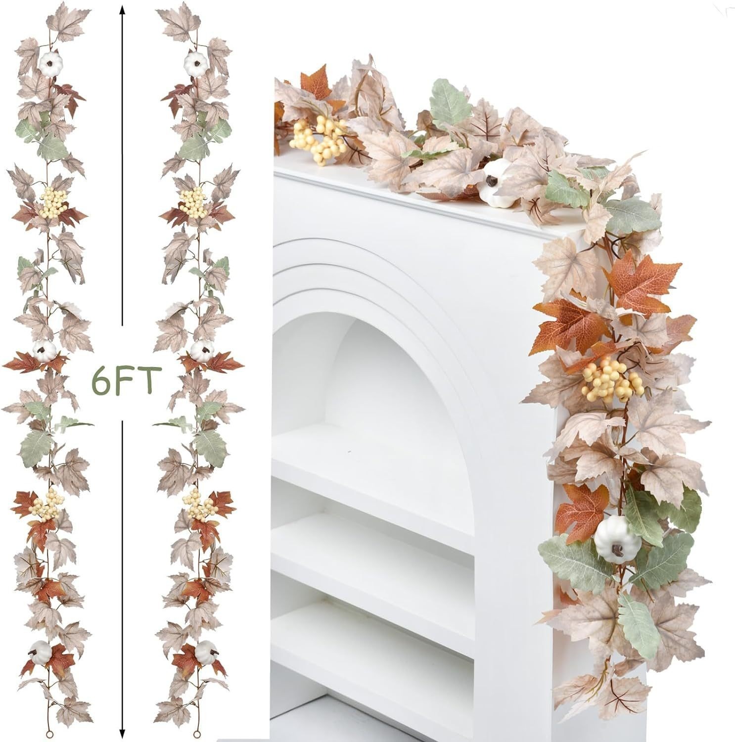 Blanco con fruta Maple Leaf Rattan (1 paquete)