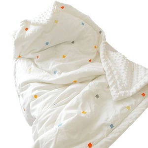 Baby Plush Quilt Pure Cotton Embroidered Air Permeable All Season Comfort <b>Blanket</b> For Infants And Toddlers - Product Image 4