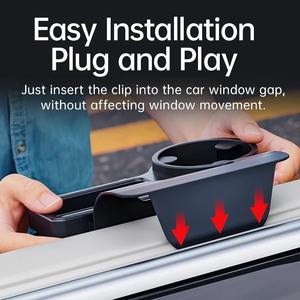 Soporte para taza de coche, soporte para teléfono, bandeja de montaje, puerta lateral, ventana, barril de almacenamiento, bolsillo, estante de almacenamiento colgante con accesorios interiores para automóviles - Product Image 4