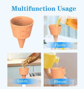 Customized Logo Essential Kitchen <b>Tools</b> Squeeze Pour Baking Cup Dishwasher Camping Cooking Funnels Set - Product Image 3