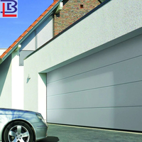 Porte de garage en aluminium sectionnelle pour villa, sur mesure, vente en gros