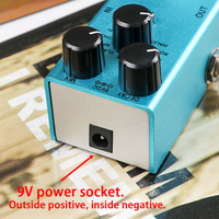 Pédale de réverbération numérique pour guitare électrique, effet unique, 9 modes : salle, hall, chorus, ressort, flanger, Eaho, True Bypass