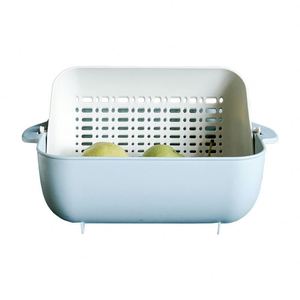 2 In1 Vegetable Washing Basin and Drainer <b>Basket</b> Durable <b>Plastic</b> Kitchen Use <b>Basket</b> for Fruit Washing - Product Image 4