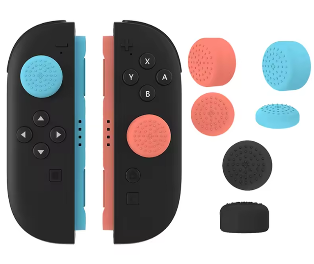 Silicone Joycon Gamepad Joystick Cover Set with Anti-slip Thumb Stick Cases for Switch 2