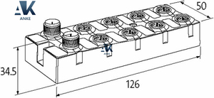 MURR 59728 MVP12-P6 DIO8 DIO8 8xM12A IOLA12 PL4 B0 IO-Link Class A ฮับ + Ext โมดูลพอร์ตไฟ - Product Image 2
