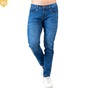 Nouveau jean homme coupe slim style mode régulier, pantalon droit homme, jean <span class=keywords><strong>skinny</strong></span> en denim de haute qualité sur mesure - Product Image 1