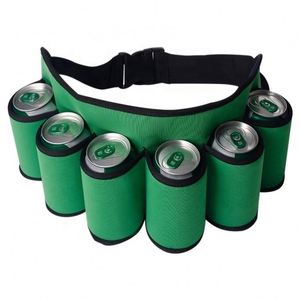 Neoprene Beer & Soda Can Holster Belt, Holds 6 Beverages, Waist Beer Holder Belt - Product Image 4