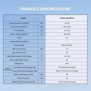 <span class=keywords><strong>Pompe</strong></span> à <span class=keywords><strong>chaleur</strong></span> <span class=keywords><strong>air</strong></span>-eau R32 43 kW à économie d'énergie pour appartement/hôpital, chauffe-eau commercial pour usage en bâtiment - Product Image 6