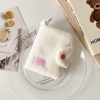 Portefeuille en peluche mignon, porte-cartes coréen, sac de rangement, porte-clés, mini sac cadeau