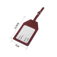 Porte-étiquette de carte d'embarquement créatif en cuir PU souple résistant à l'eau, avec logo personnalisé, cordon et porte-nom solide – Vente en gros