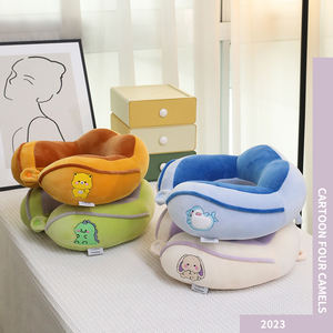 หมอนรองคอรูปตัวยูสีม่วงรูปกระต่าย 28x26x14 ซม. แบบพกพาสำหรับงีบหลับในออฟฟิศพร้อมดีไซน์การ์ตูน - Product Image 2