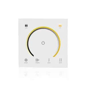 Interrupteur mural contrôleur CCT écran tactile RF 12V 24V bande lumineuse LED RVB accordable anneau de couleur pour contrôleur LED RF