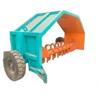 Tracteur agricole à roues hydrauliques repliables, retournoir de compost à prise de force, machine de recyclage des déchets