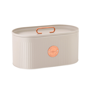 Set di 4 Contenitori <span class=keywords><strong>in</strong></span> Metallo per Pane, Tè, Caffè e Zucchero, Barattoli per Cucina e Casa, Colore Grigio - Product Image 2