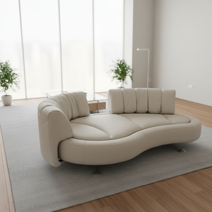 Divano Lamb per Grande Salotto Familiare, Arredamento Semplice, Divano Girevole in Pelle Morbida, Set per Soggiorno, Mobili per la Casa - Product Image 3