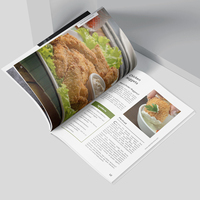 Livre de recettes sur l'alimentation saine, couverture rigide en papier offset couleur personnalisée, reliure cousue et taille personnalisable