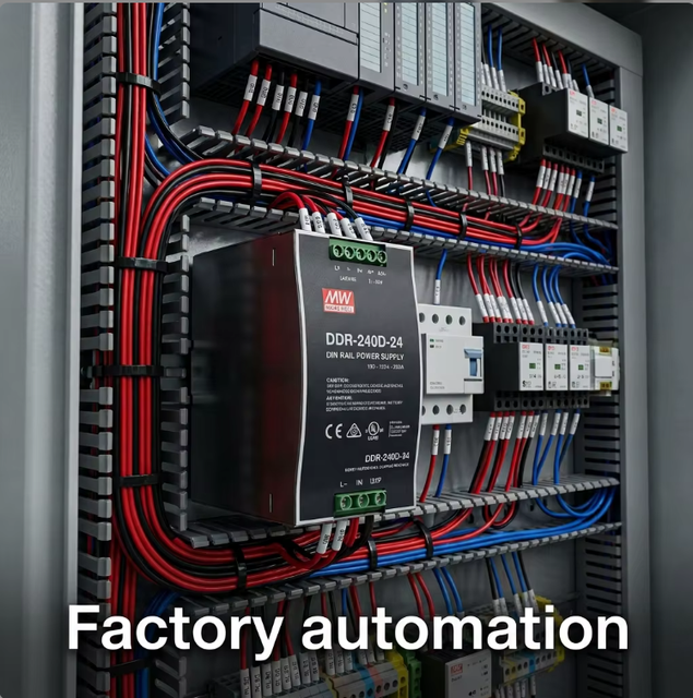 240W DIN Rail Type DCDC Converter Mean Well DDR-240C-24 240W 24V 10A DCDC Din Rail Power Supply Single Output Electro-Mechanical