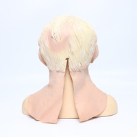 Masque de tête de vieil homme aux cheveux jaunes pour Halloween, masque en latex drôle et effrayant pour cosplay, CH-E018 Factory
