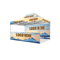 Tente pliable et robuste de toit compacte à montage rapide imperméable à l'eau et élégante avec impression de logo personnalisé de 3x4.5m pour événements en plein air